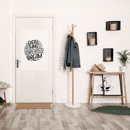 TUTTO INIZIA CON UN SOGNO Poster verticale staccabile e attaccabile
