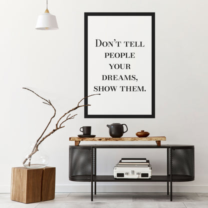 SOGNI IN AZIONE Poster verticale staccabile e attaccabile
