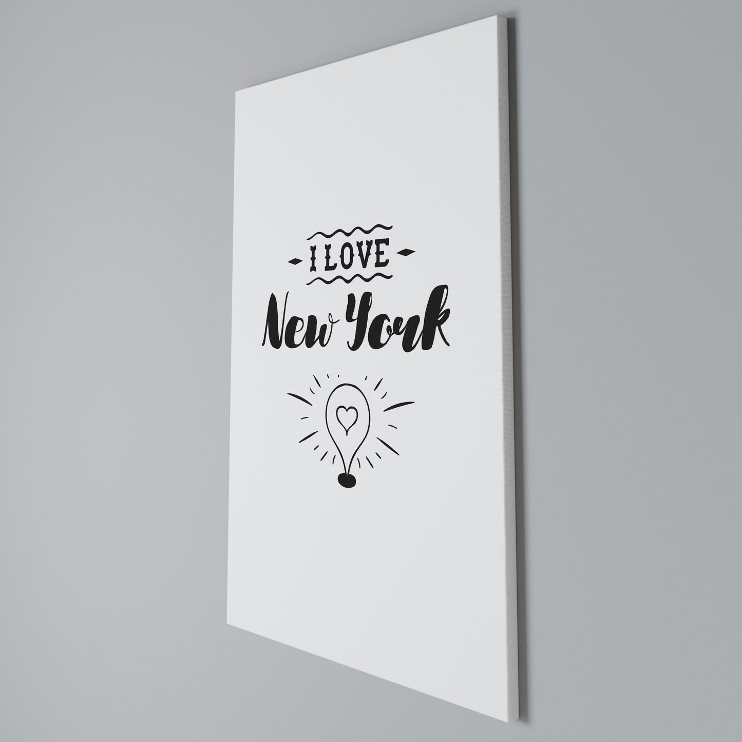 I LOVE NEW YORK Stampa su Tela Verticale
