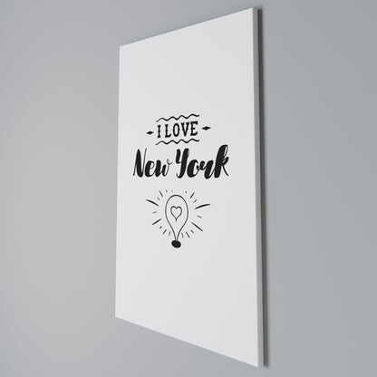 I LOVE NEW YORK Stampa su Tela Verticale