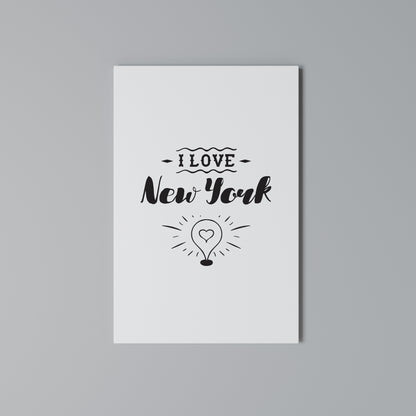I LOVE NEW YORK Stampa su Tela Verticale
