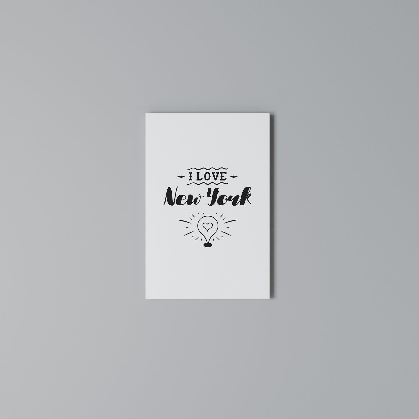 I LOVE NEW YORK Stampa su Tela Verticale