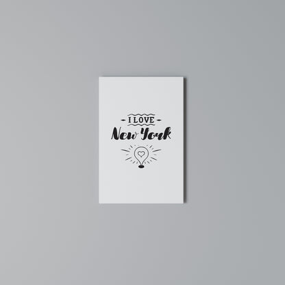 I LOVE NEW YORK Stampa su Tela Verticale
