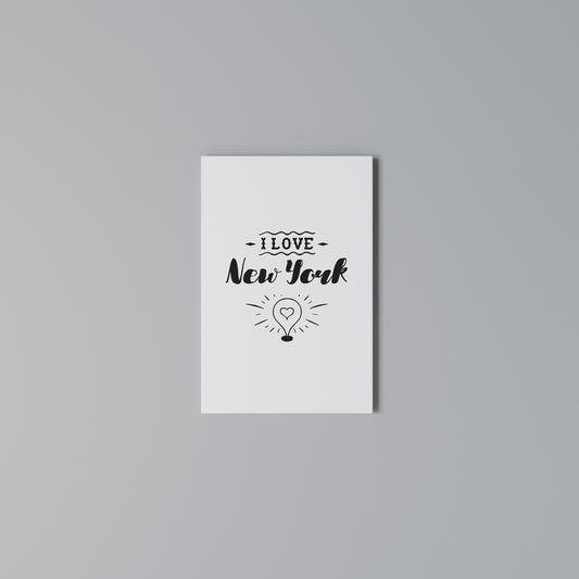 I LOVE NEW YORK Stampa su Tela Verticale