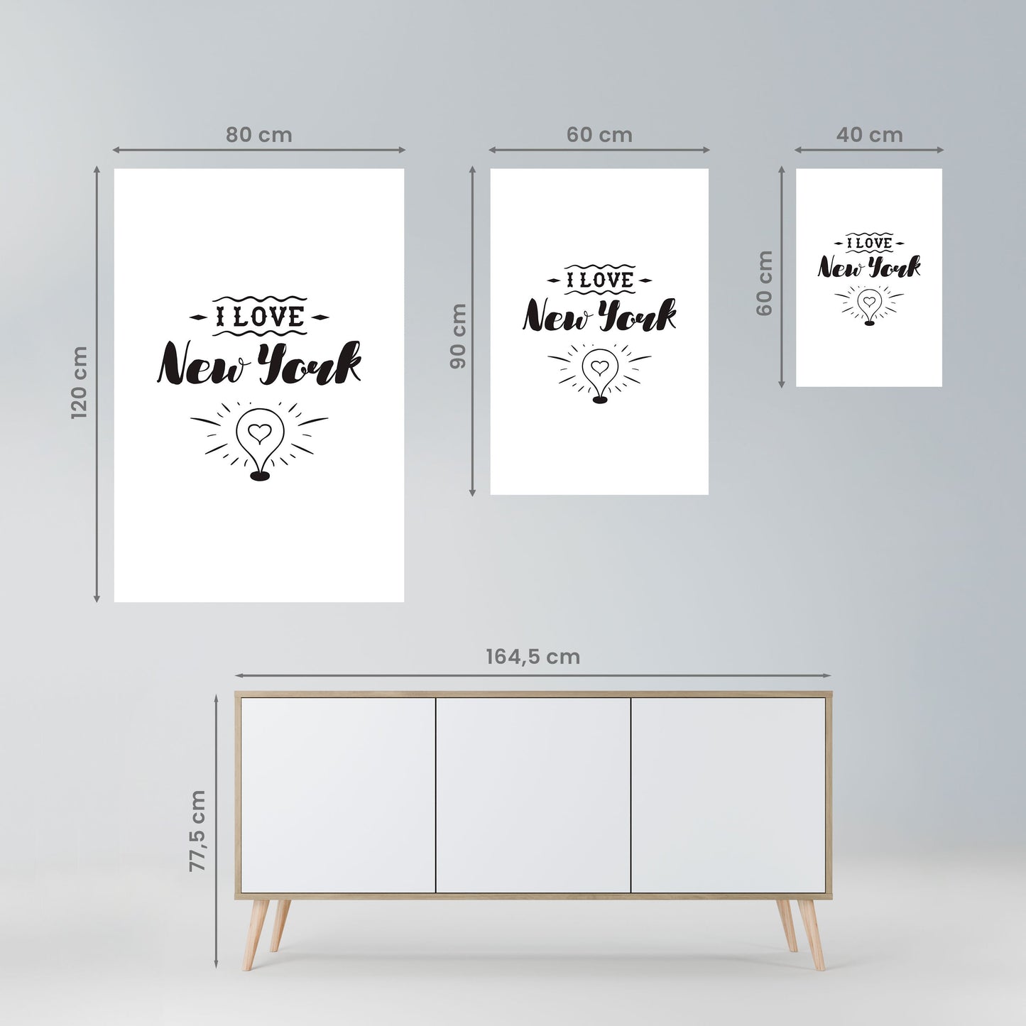 AMO NEW YORK Poster verticale staccabile e attaccabile