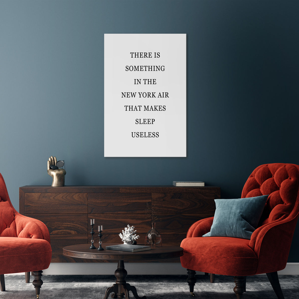 NEW YORK NIGHTS UNREST Vertical Canvas Print