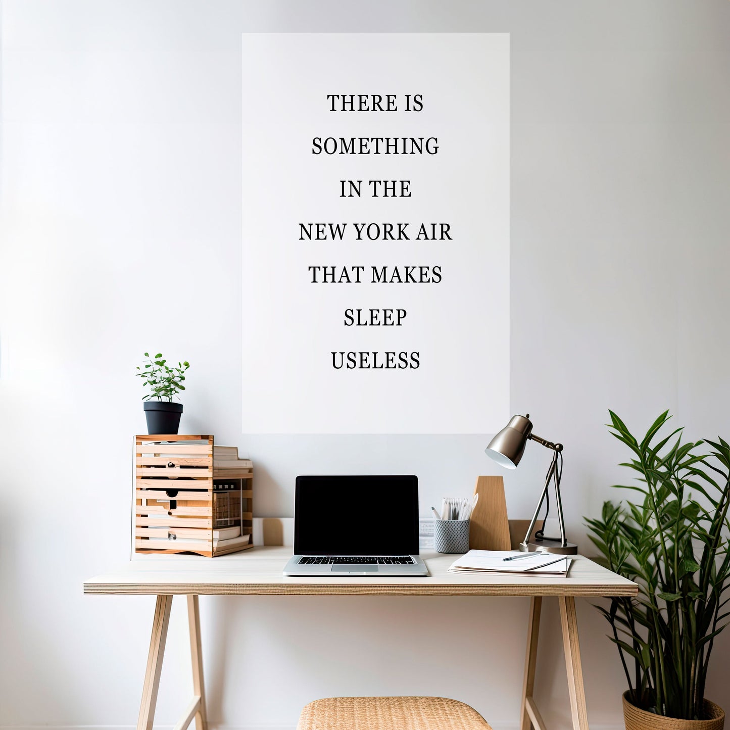 NEW YORK NIGHTS UNREST Poster verticale staccabile e attaccabile
