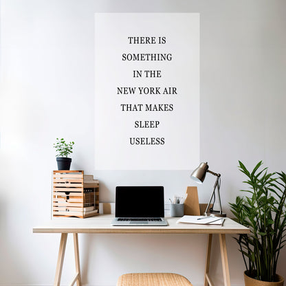 NEW YORK NIGHTS UNREST Poster verticale staccabile e attaccabile