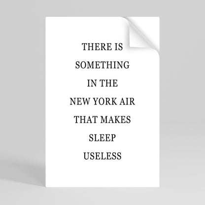 NEW YORK NIGHTS UNREST Poster verticale staccabile e attaccabile