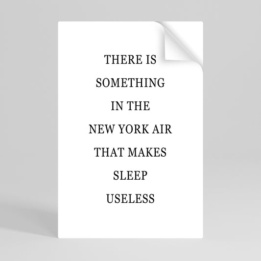NEW YORK NIGHTS UNREST Poster verticale staccabile e attaccabile