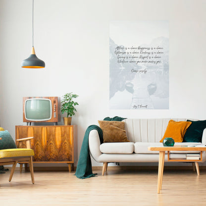 SCELTE IN RIFLESSIONE Poster verticale staccabile e attaccabile