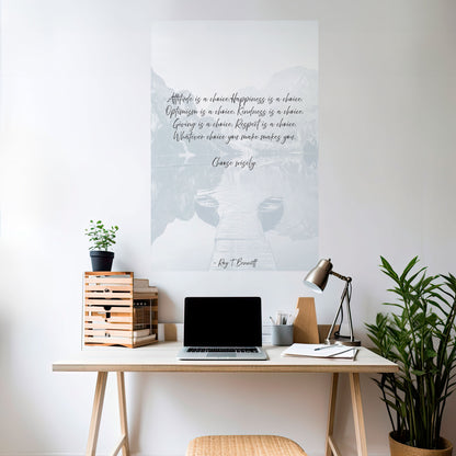 SCELTE IN RIFLESSIONE Poster verticale staccabile e attaccabile