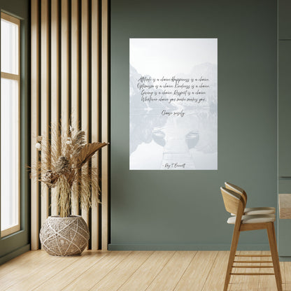 SCELTE IN RIFLESSIONE Poster verticale staccabile e attaccabile