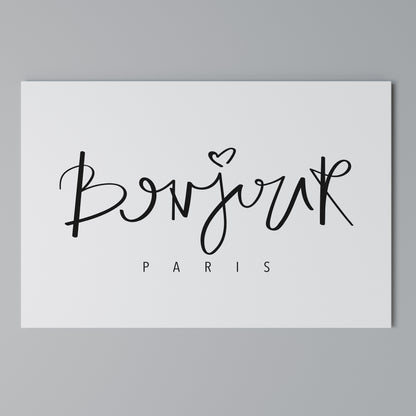 BONJOUR LOVE Stampa su tela orizzontale