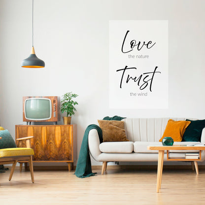 BREEZY BELIEFS Poster verticale staccabile e attaccabile