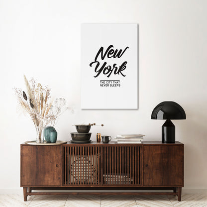 AWAKE IN NYC Stampa su tela verticale