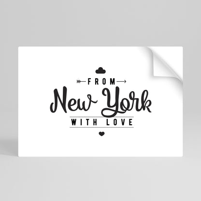 NEW YORK HEARTBEAT Poster orizzontale staccabile e attaccabile
