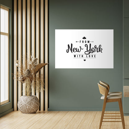 NEW YORK HEARTBEAT Poster orizzontale staccabile e attaccabile