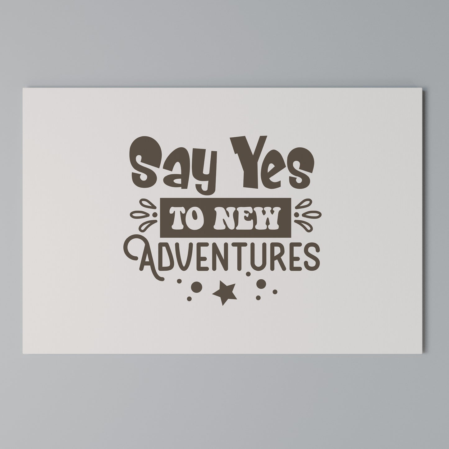 ADVENTURE AWAITS YOU Stampa su tela orizzontale