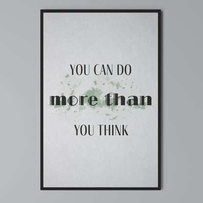 BELIEVE AND ACHIEVE Stampa su Tela Verticale
