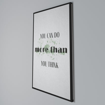 BELIEVE AND ACHIEVE Stampa su Tela Verticale