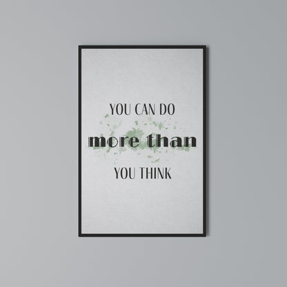 BELIEVE AND ACHIEVE Stampa su Tela Verticale