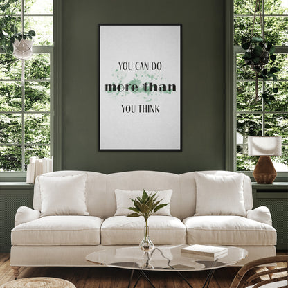 BELIEVE AND ACHIEVE Stampa su tela verticale