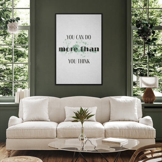 BELIEVE AND ACHIEVE Vertical Canvas Print