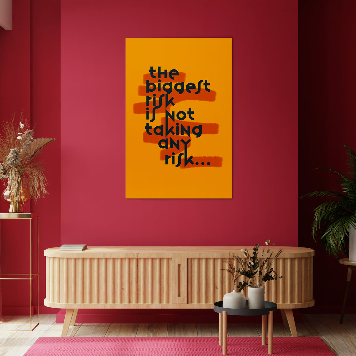 THE BIGGEST RISK Stampa su tela verticale