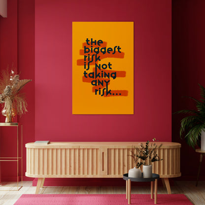 THE BIGGEST RISK Stampa su tela verticale
