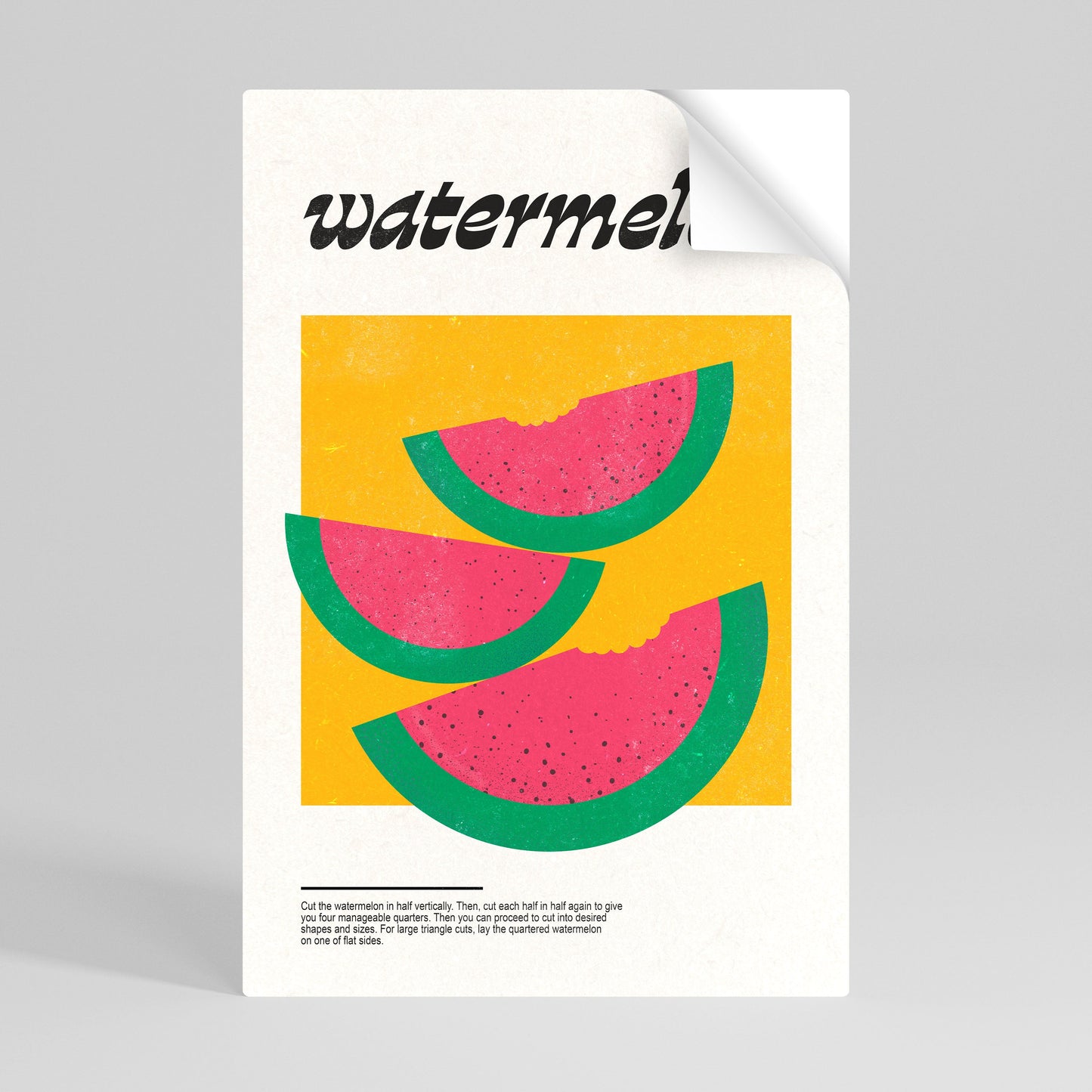 Poster verticale staccabile e attaccabile "Watermelon Whimsy"