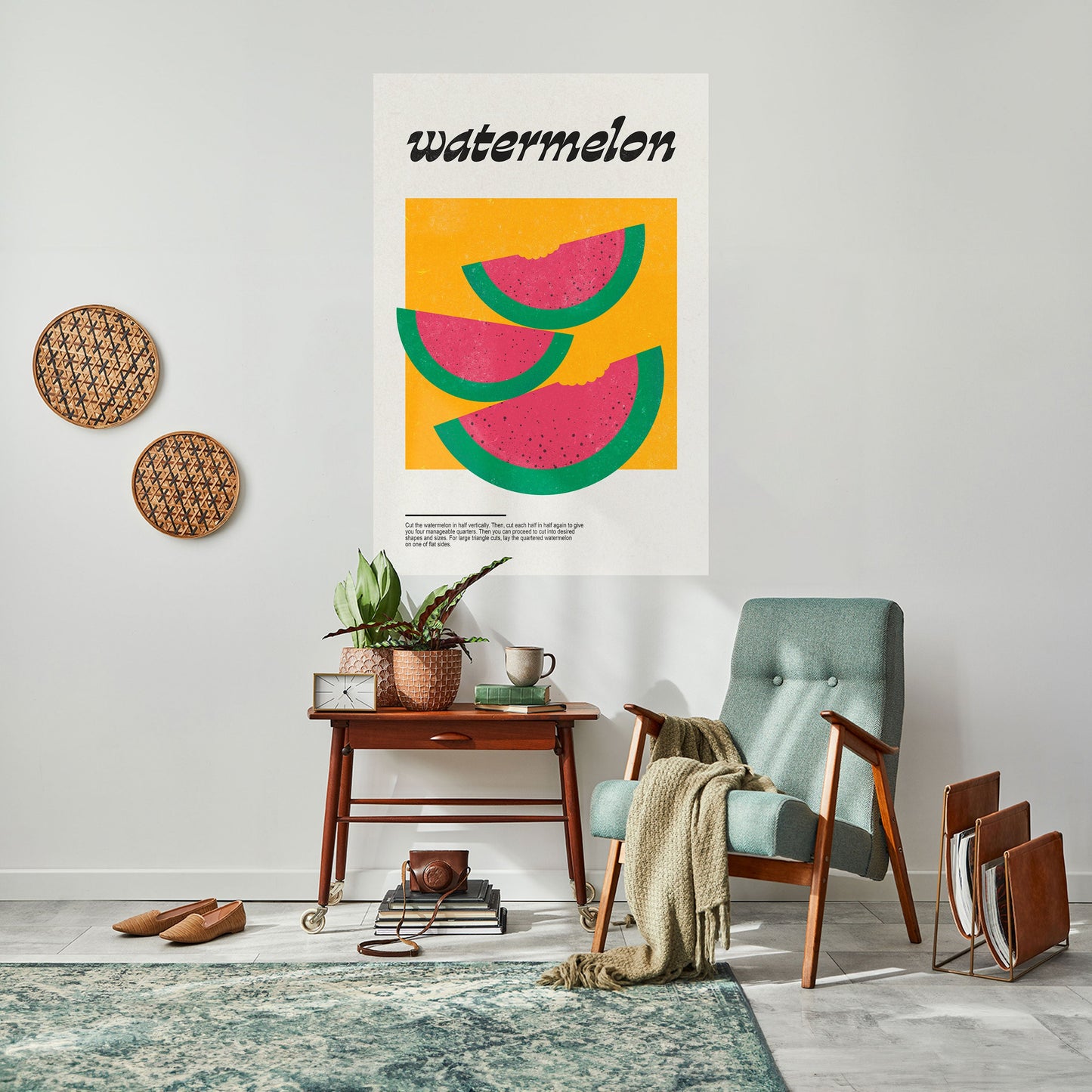 Poster verticale staccabile e attaccabile "Watermelon Whimsy"