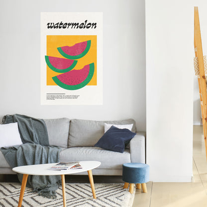 Poster verticale staccabile e attaccabile "Watermelon Whimsy"