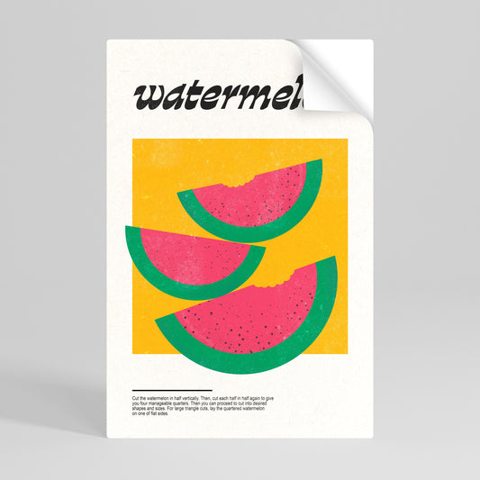 Poster verticale staccabile e attaccabile "Watermelon Whimsy"