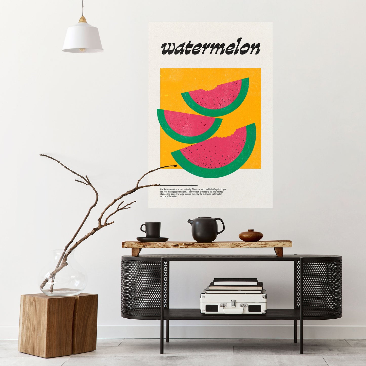 Poster verticale staccabile e attaccabile "Watermelon Whimsy"