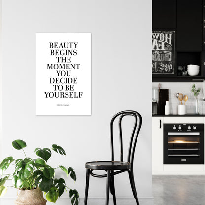 BEAUTY REDEFINED Stampa su tela verticale