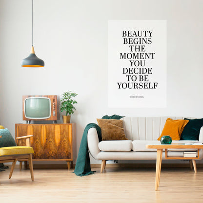 Poster verticale staccabile e attaccabile BEAUTY REDEFINED