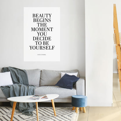Poster verticale staccabile e attaccabile BEAUTY REDEFINED