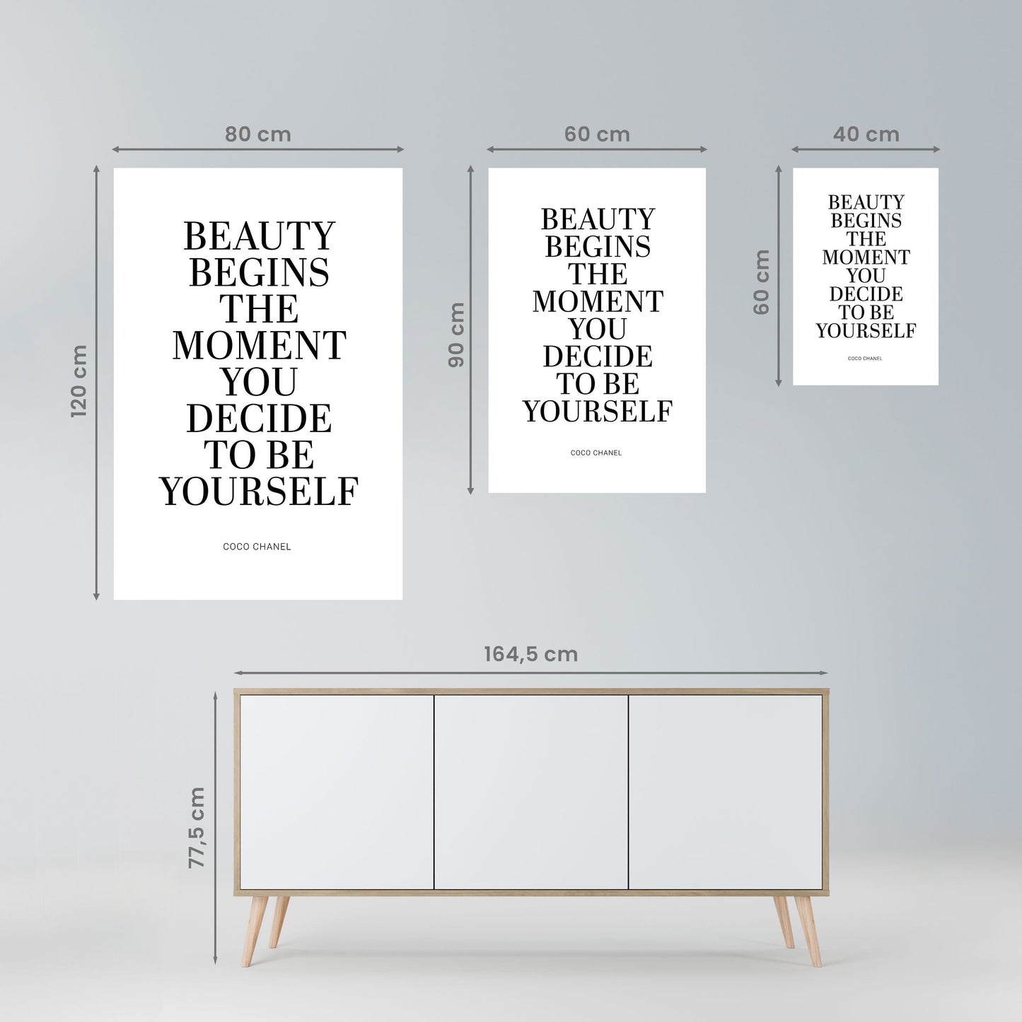 Poster verticale staccabile e attaccabile BEAUTY REDEFINED