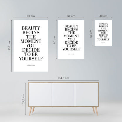 Poster verticale staccabile e attaccabile BEAUTY REDEFINED