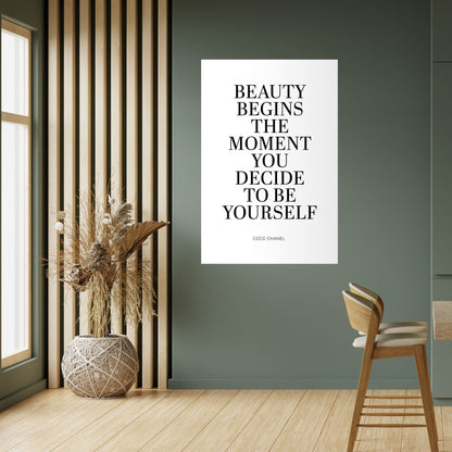 Poster verticale staccabile e attaccabile BEAUTY REDEFINED