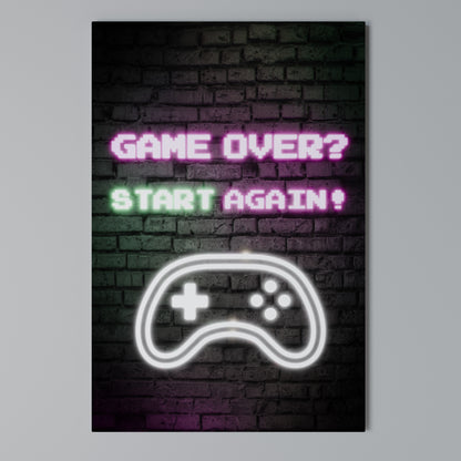 RESPAWN YOUR ADVENTURE Stampa su Tela Verticale