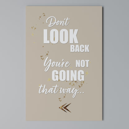 MOVE FORWARD BRAVELY Stampa su Tela Verticale