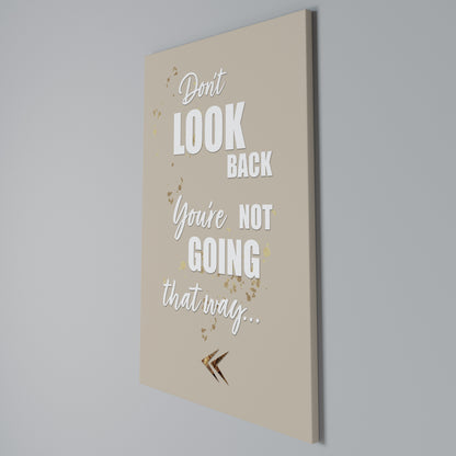 MOVE FORWARD BRAVELY Stampa su Tela Verticale
