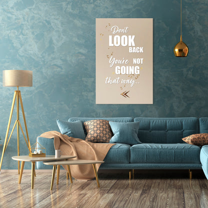 MOVE FORWARD BRAVELY Stampa su tela verticale