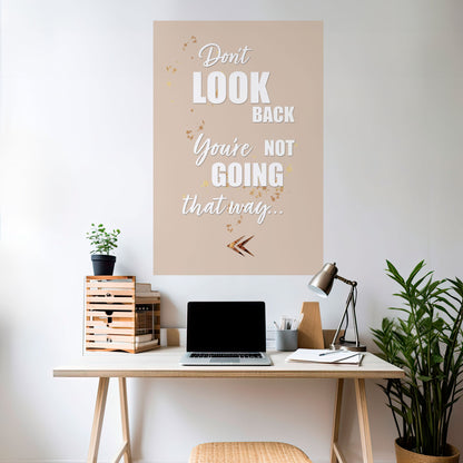 AVANTI CON CORAGGIO Poster verticale staccabile e attaccabile