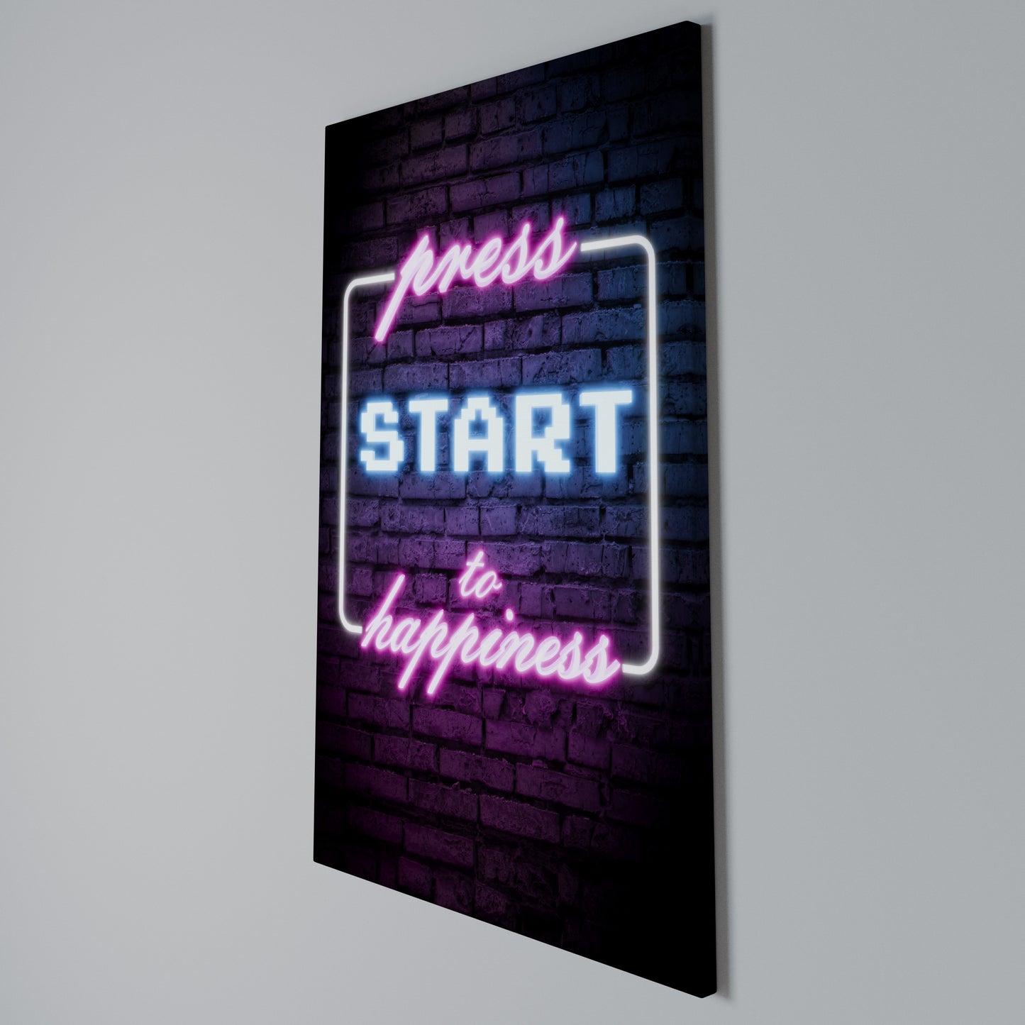 PRESS PLAY FOR JOY Stampa su Tela Verticale