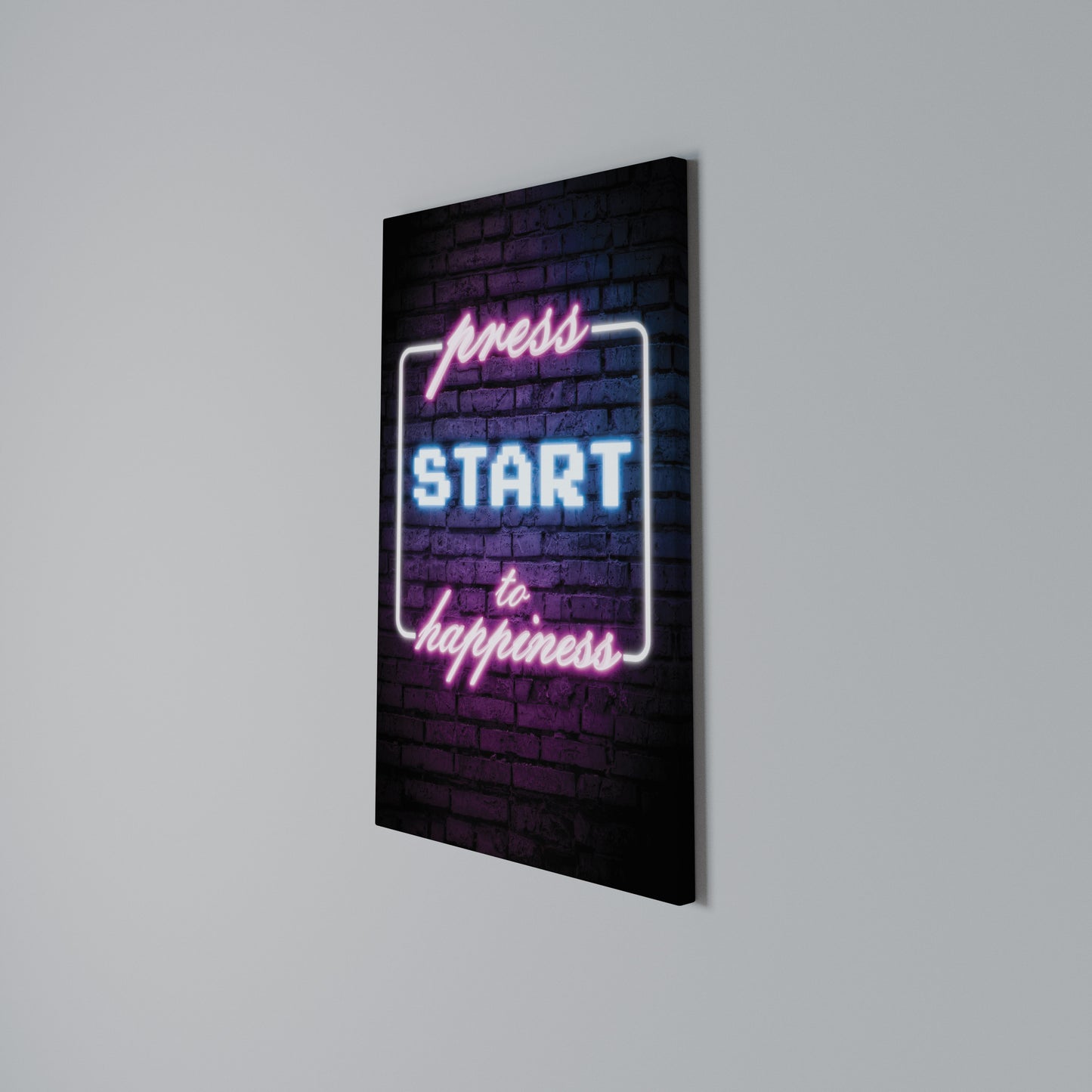 PRESS PLAY FOR JOY Stampa su Tela Verticale