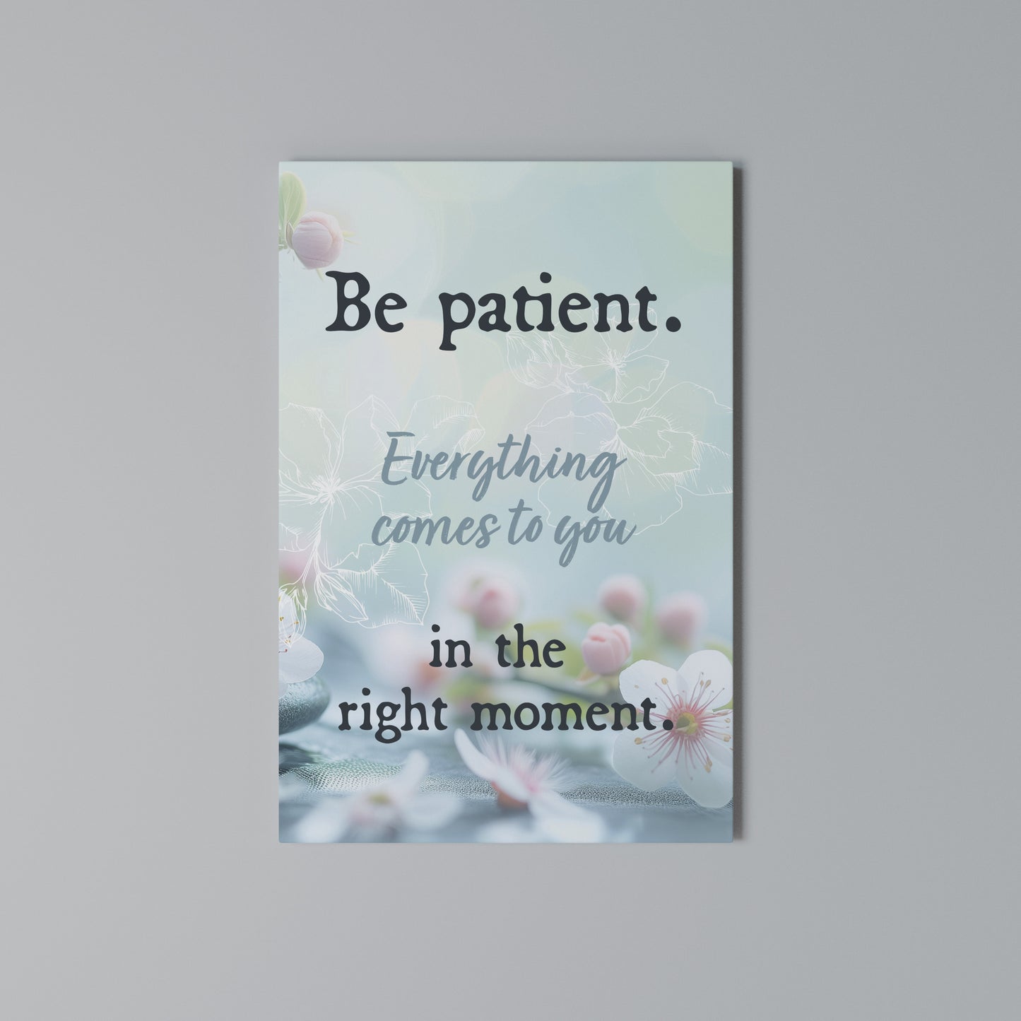 PATIENCE IN BLOOM Stampa su Tela Verticale