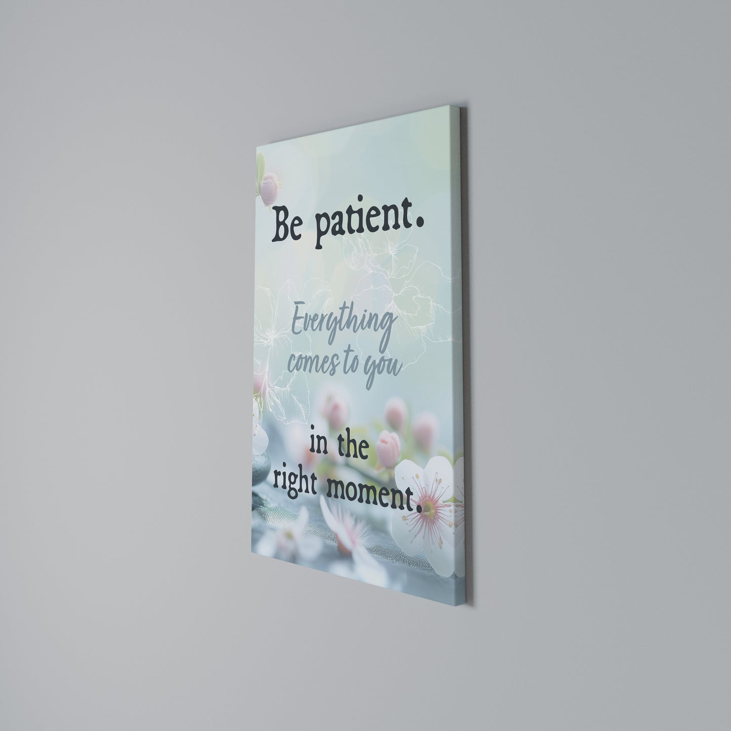 PATIENCE IN BLOOM Stampa su Tela Verticale